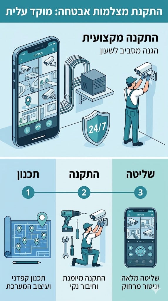 מוקד עלית התקנה של מצלמות אבטחה מצלמות אבטחה מוקד עלית
